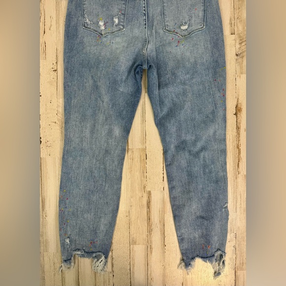 Judy Blue Jeans Womens 15/32 Blue Mid Rise Distressed Skinny - Picture 11 of 11